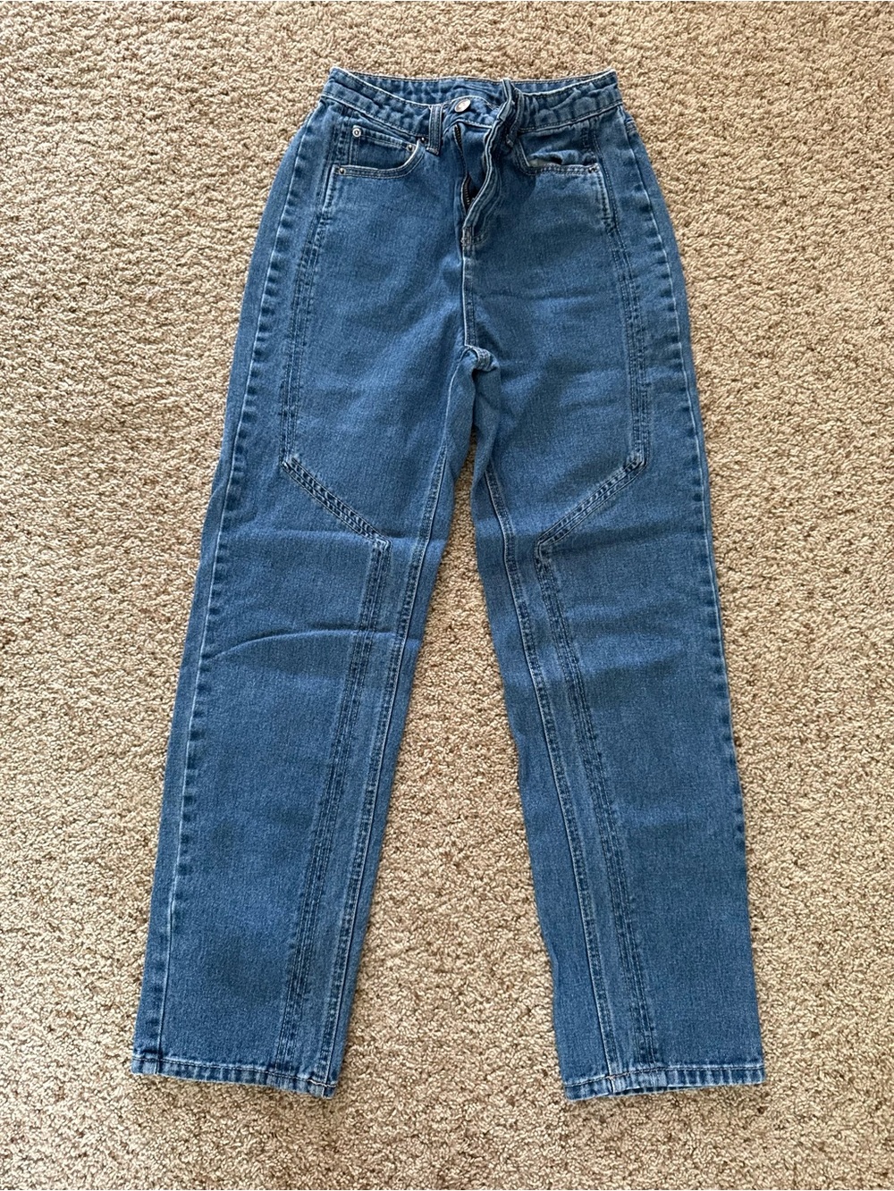 Future Collective x Reese Blutstein Paneled Straight Leg Jeans | High Rise